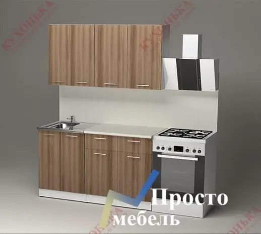 Кухня Герда "Медиум" Шимо темный/Белый