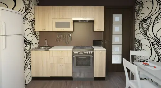 Кухонный гарнитур "Дуб сонома/Берилл бежевый" 2000мм