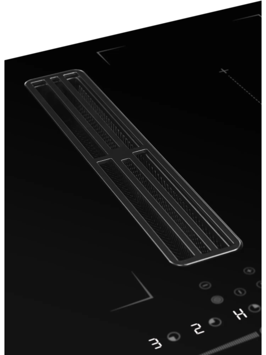 Индукционная варочная панель с вытяжкой Hiberg i6-VM8 MB черный матовый