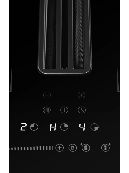 Индукционная варочная панель с вытяжкой Hiberg i6-VM8 MB черный матовый