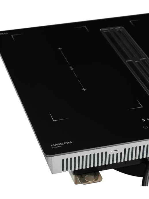 Индукционная варочная панель с вытяжкой Hiberg i6-VM8 MB черный матовый