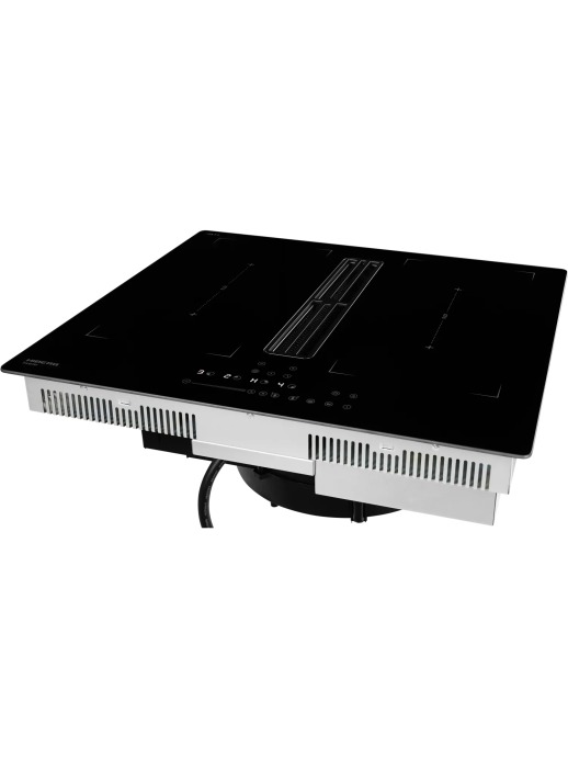Индукционная варочная панель с вытяжкой Hiberg i6-VM8 MB черный матовый