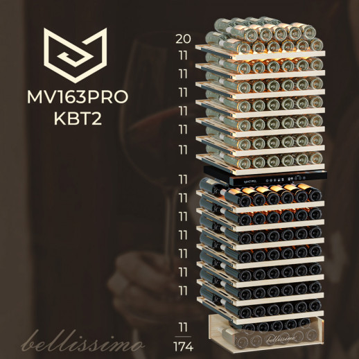 Комбинированный винный шкаф Meyvel MV163PRO-KBT2