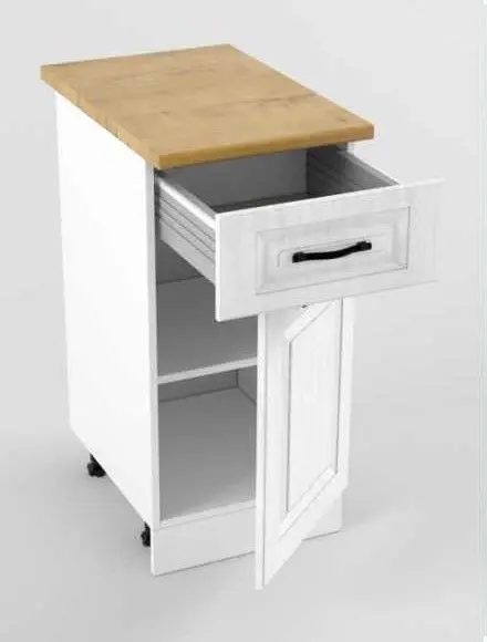 Белый вегас Стол рабочий 400 мм 1 дверь + 1 ящик