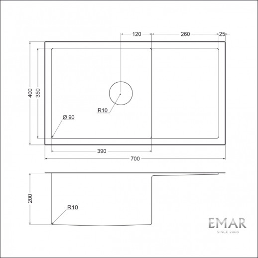 |Discount| Кухонная мойка Emar Pvd EMB-124 SATINE