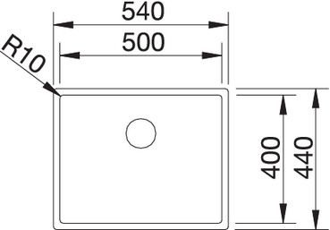 Мойка для кухни Blanco CLARON 500-IF сталь Durinox