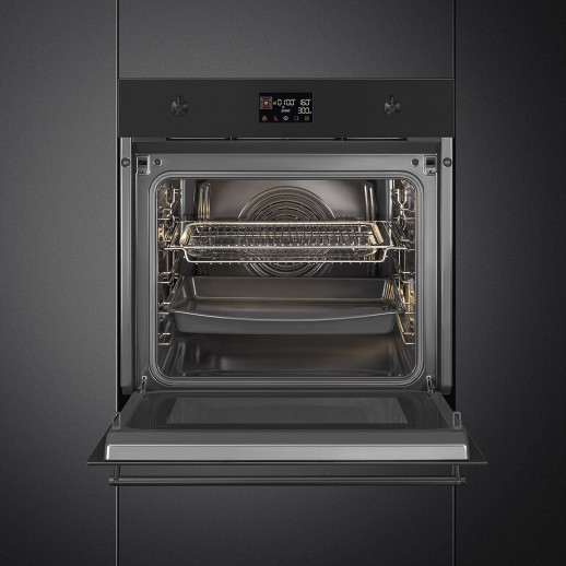 Электрический духовой шкаф с функцией СВЧ Smeg SO6302M2N