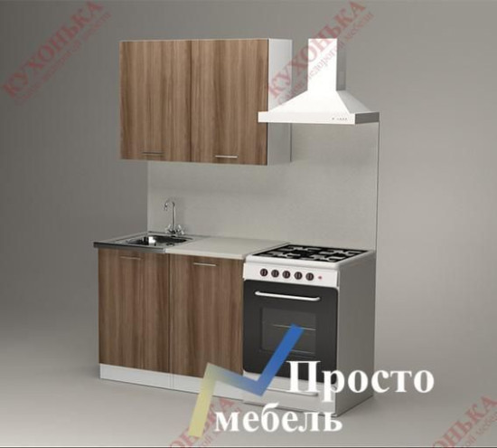 Кухня Герда "Мини" Шимо темный/Белый