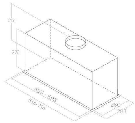 Кухонная вытяжка Elica FOLD BL MATT/A/72
