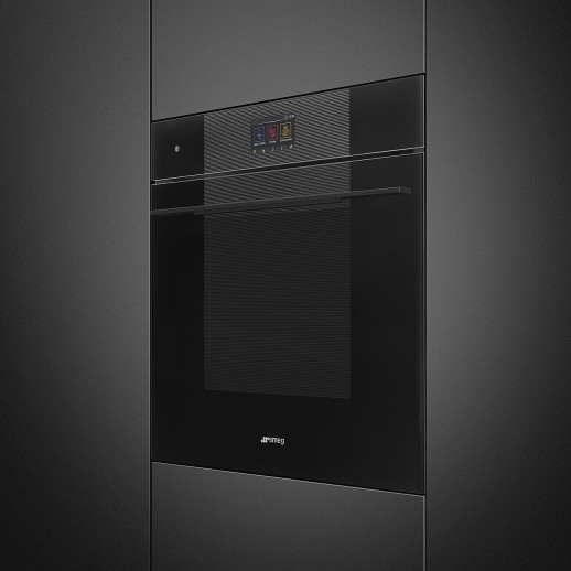 Электрический духовой шкаф с функцией СВЧ и пароварки Smeg SO6104APB3