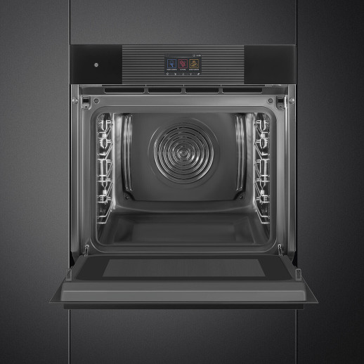 Электрический духовой шкаф с функцией СВЧ и пароварки Smeg SO6104APB3