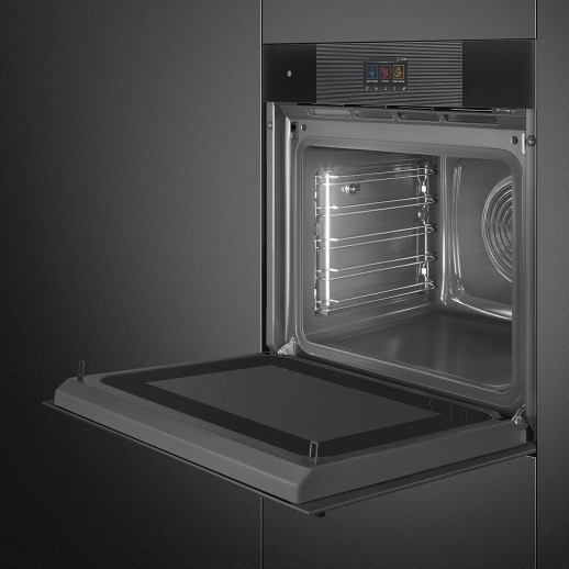 Электрический духовой шкаф с функцией СВЧ и пароварки Smeg SO6104APB3