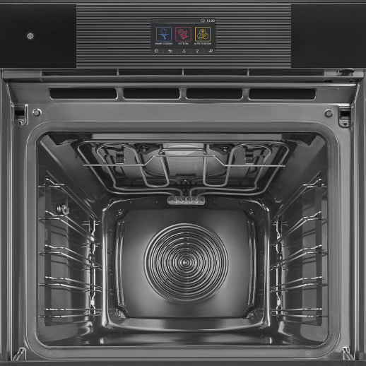 Электрический духовой шкаф с функцией СВЧ и пароварки Smeg SO6104APB3