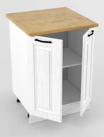 Белый вегас Стол рабочий 600 мм 2 двери