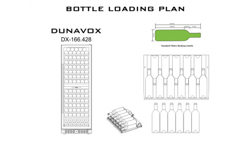 Полувстраиваемый винный шкаф Dunavox DX-166.428SDSK