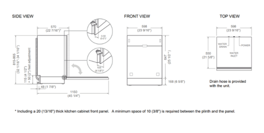 Посудомоечная машина Bertazzoni DW60S3ICPDV
