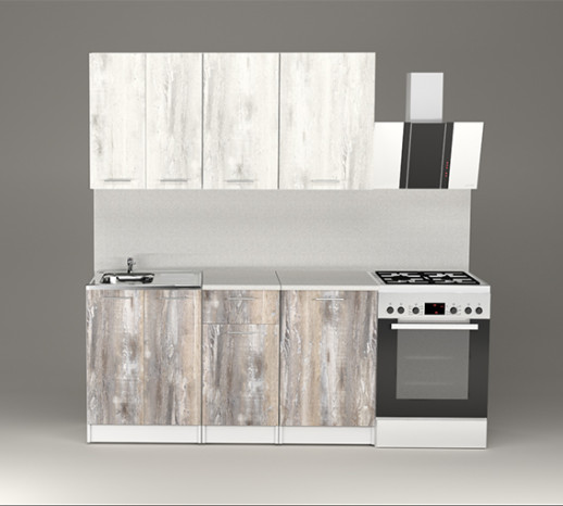 Кухня Герда "Нормал" Пайн белый / Пайн экзотик