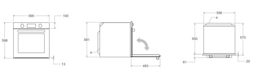 Электрический духовой шкаф Bertazzoni FMOD6093ESB1 чёрный