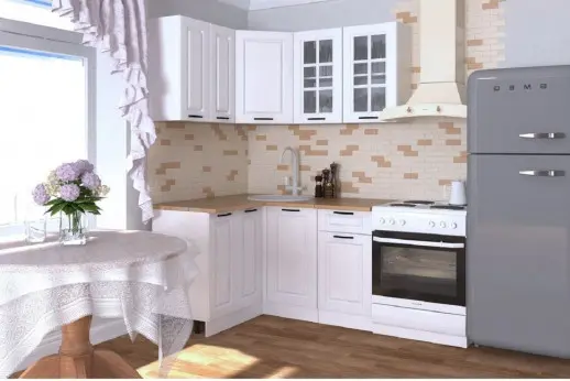 Кухонный гарнитур Белый Вегас 1200х1400