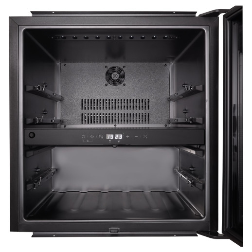 Встраиваемый винный шкаф Korting KFW 604 DB GXN черная нержавеющая сталь
