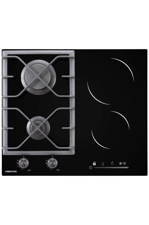 Комбинированная варочная панель Hiberg VM 6021 B черный