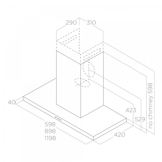 Кухонная вытяжка Elica THIN IX/A/120