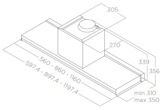Кухонная вытяжка Elica LEVER IX/A/56