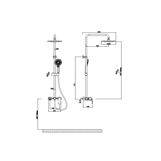 Душевая система Oulin OL-HT-2306