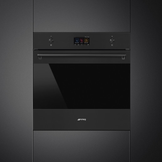 Электрический духовой шкаф с функцией СВЧ и пароварки Smeg SO6303APN