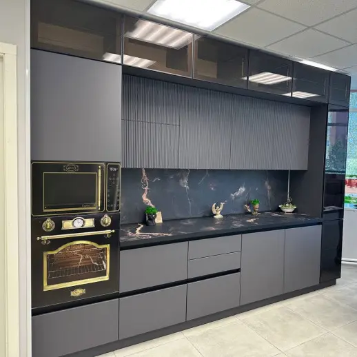 Кухня Графит Вельвет профиль Gola