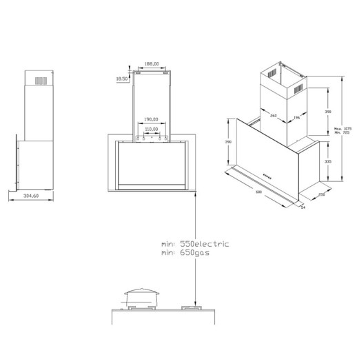 Кухонная вытяжка Korting KHC 65330 GN