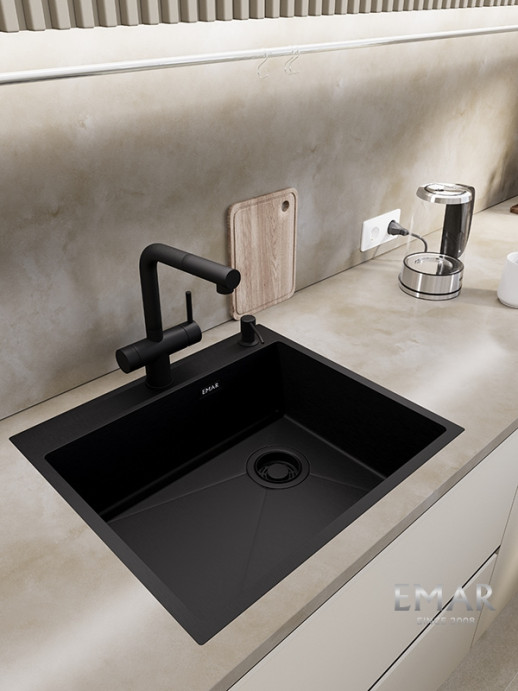 Кухонная мойка Emar EMB-560(TOP) PVD Black