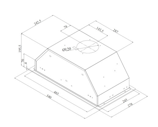 Кухонная вытяжка Korting KHI 6788 GGR