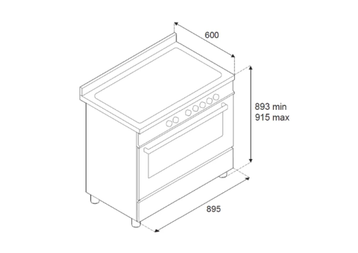 Электрическая кухонная плита Bertazzoni PRO95I1ENET2