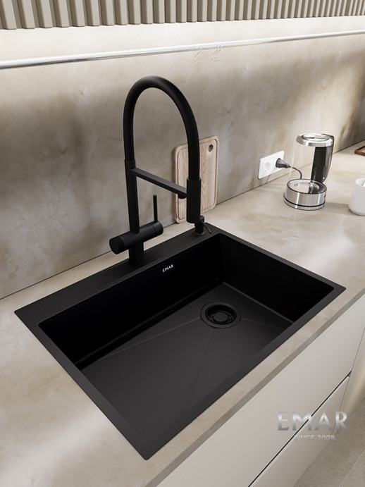 Кухонная мойка Emar EMB-660(TOP) PVD Black