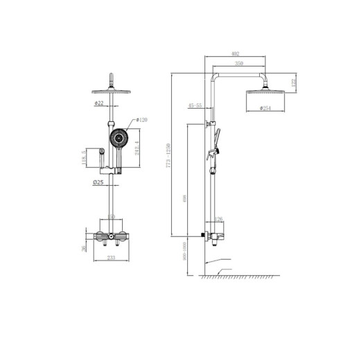 Душевая система Oulin OL-HT-2605