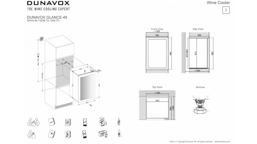 Встраиваемый винный шкаф Dunavox DAVG-49.116DB.TO