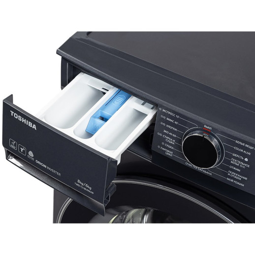 Стиральная машина с сушкой и паром Toshiba TWD-T21BU90UWRU(MG)