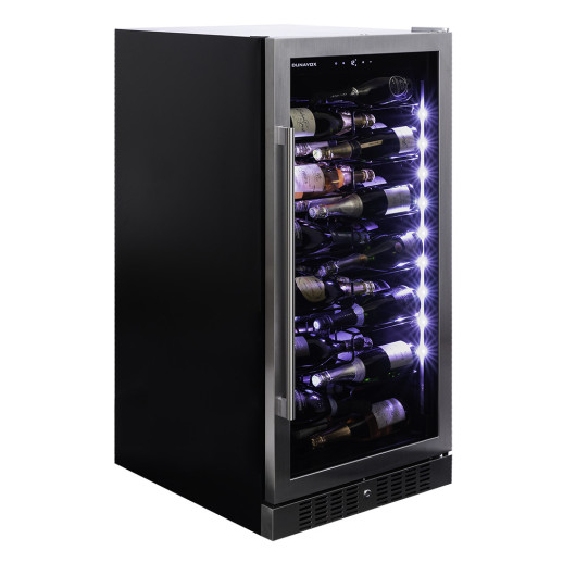 Полувстраиваемый винный шкаф Dunavox DX-70.258SS