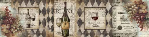 Серия Тиснение Матовые фартуки 2440*610*6мм Белое Вино