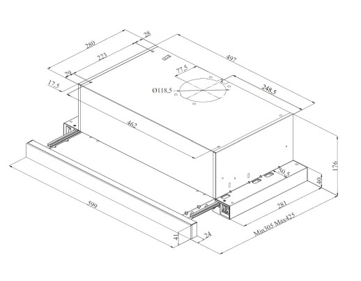 Кухонная вытяжка Korting KHP 6280 W
