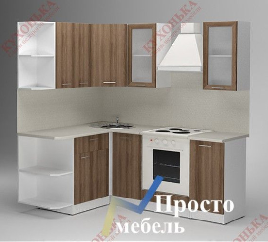 Кухня Герда "Прайм" Шимо темный/Белый