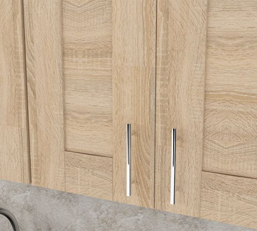 Кухонный гарнитур "Квадро дуб сонома/Малага" 1400 мм