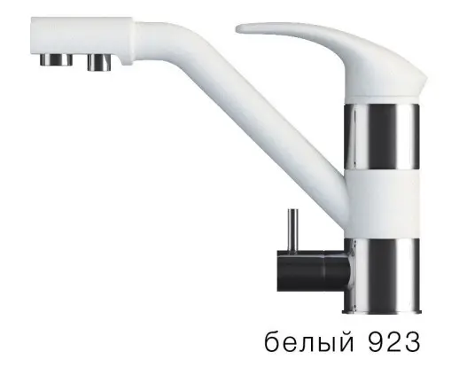 Смеситель "ДУО" Белый №923