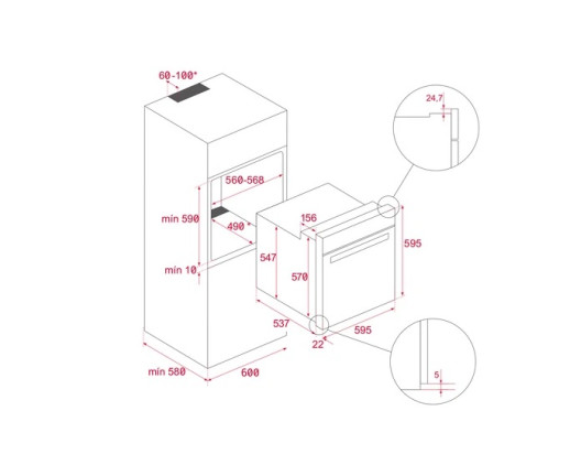 Электрический духовой шкаф Teka NEO HSB 6150 FULL BLACK