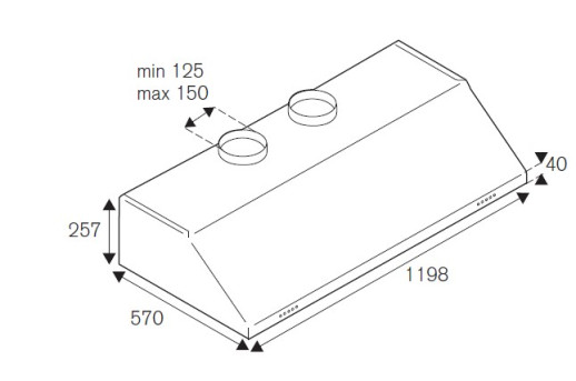 Кухонная вытяжка Bertazzoni KU120PRO2XA (2 мотора)