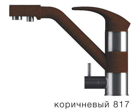 Смеситель "ДУО" Коричневый №817