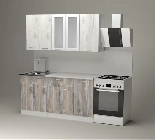 Кухня Герда "Стандарт" Пайн белый / Пайн экзотик