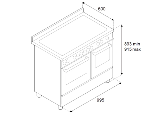 Электрическая кухонная плита Bertazzoni MAS105I2EXT2