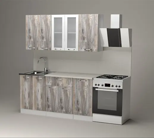 Кухня Герда "Стандарт" Пайн экзотик / Белый